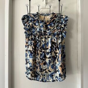 TCEC Blue and Tan Camouflage Blouse